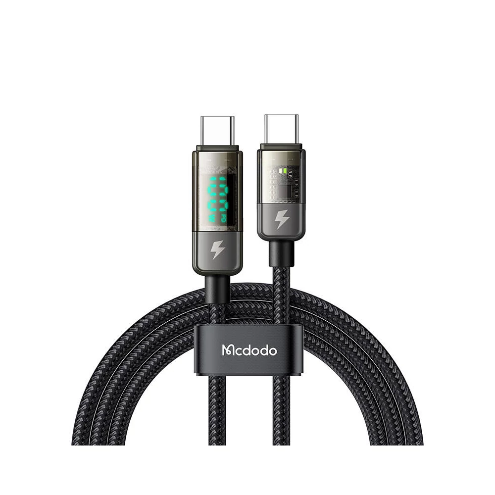 Mcdodo CA-3610 USB-C to USB-C cable, auto power off, PD 100W, 1.2m (black)
