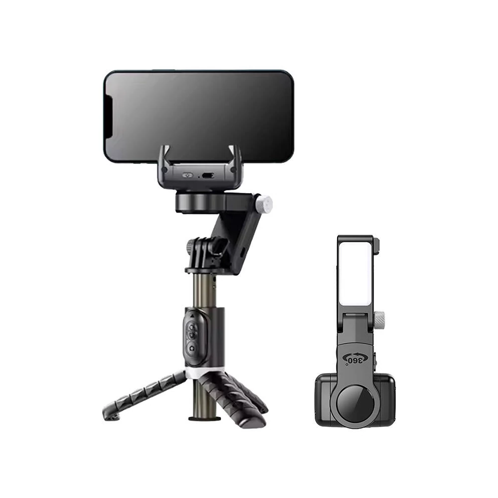 APEXEL Q18 gimbal/állvány világítással (fekete)