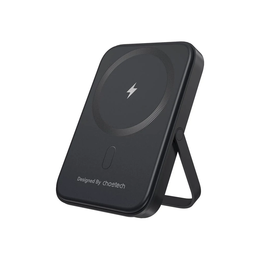 Choetech B742 mágneses powerbank állvánnyal, 5000mAh, 20W, PD (fekete)