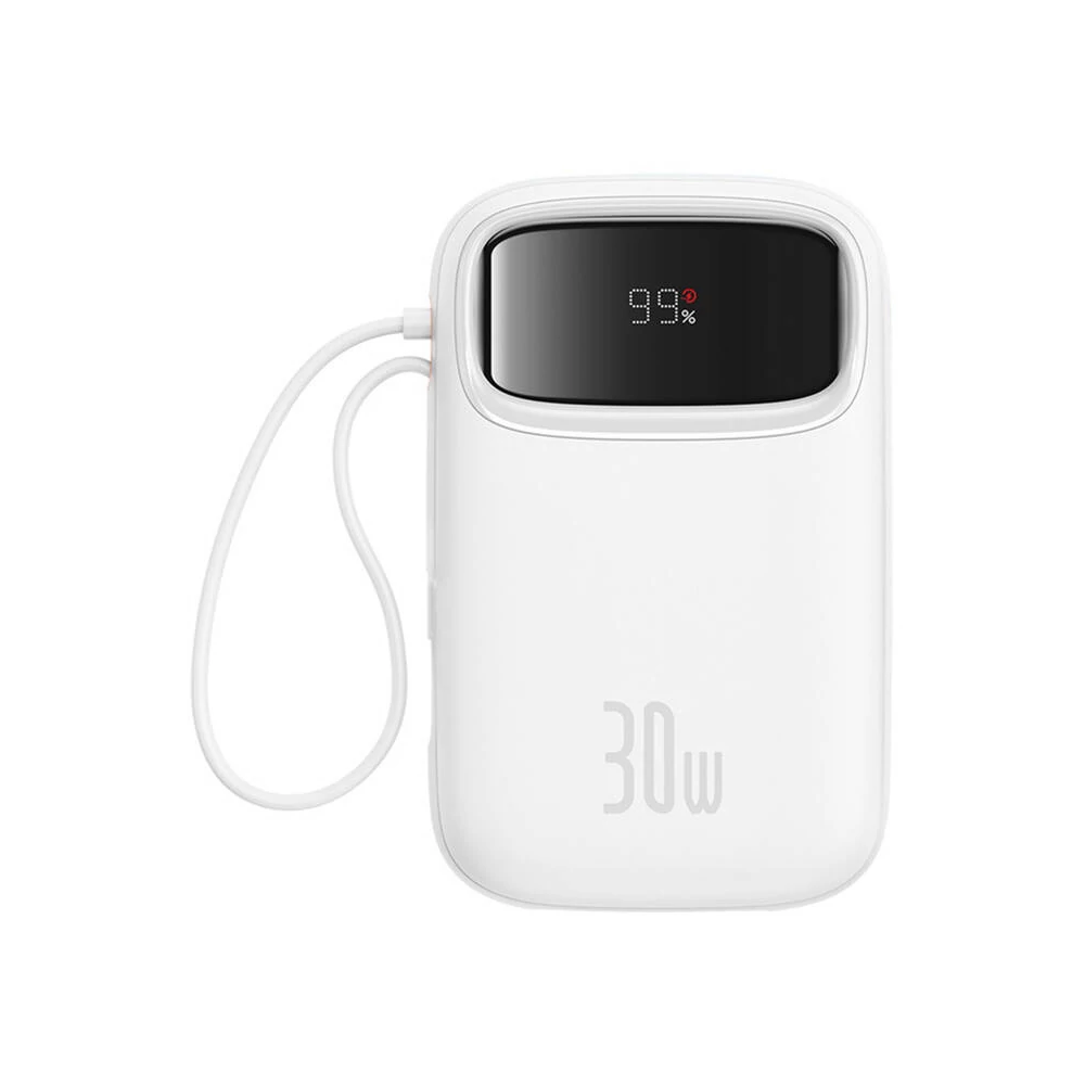 Baseus QPow 2 powerbank, 10000mAh, 30W, 2xUSB-C (fehér)