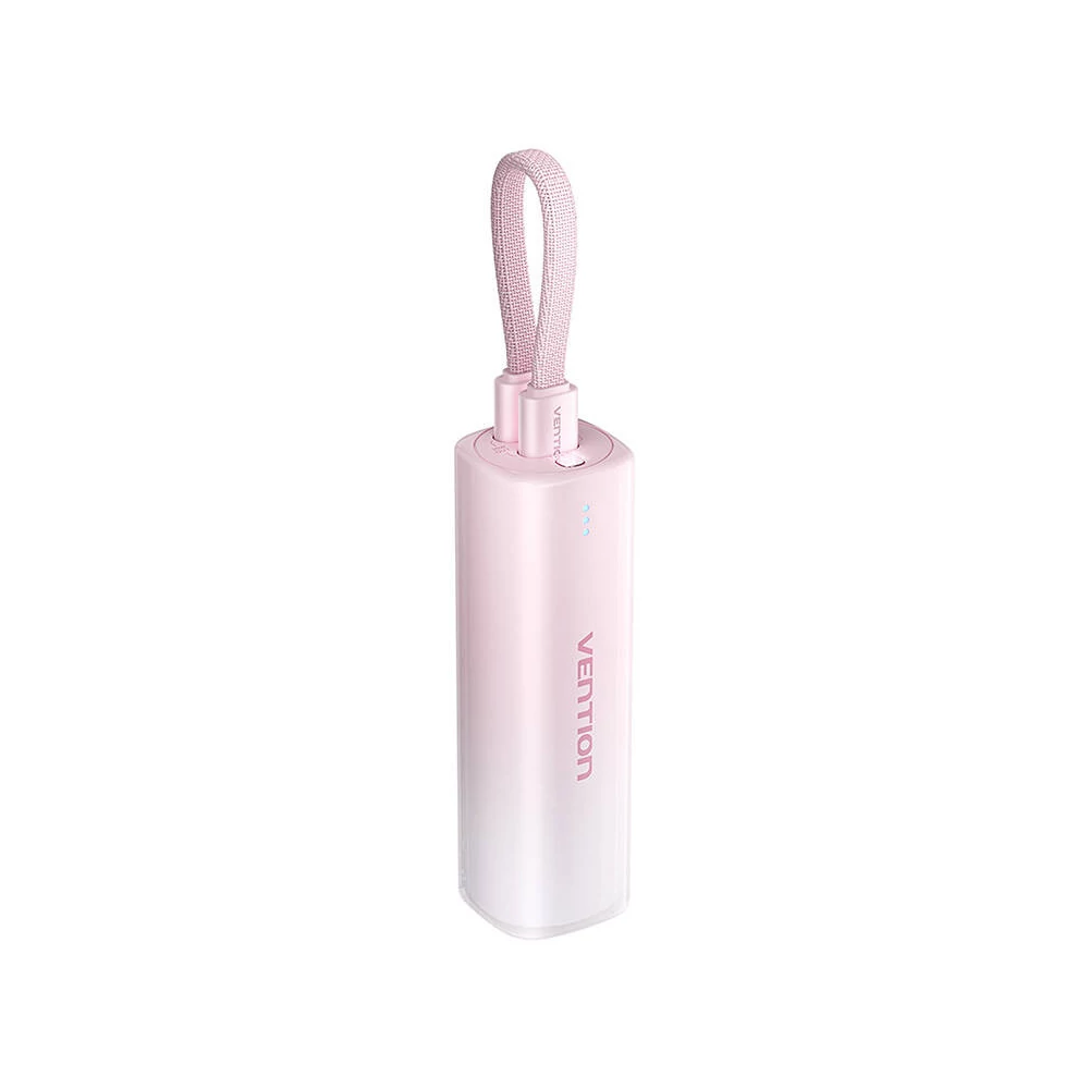 Powerbank 5000mAh Vention FHWR0 20W + USB-C to lightning cable (pink)