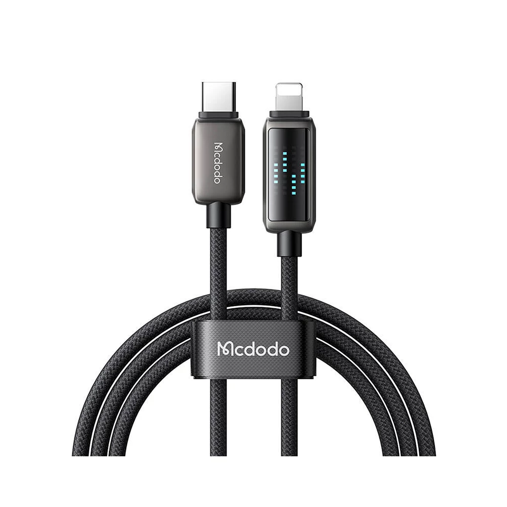 Mcdodo CA-2630 USB-C Lightning kábel, 36W, LED kijelző, 1.2m