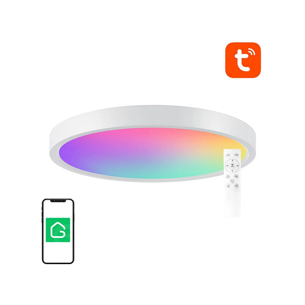 Gosund LB12 WiFi/Bluetooth intelligens mennyezeti lámpa, 1920lm, 30cm, 16M, Tuya + távirányító