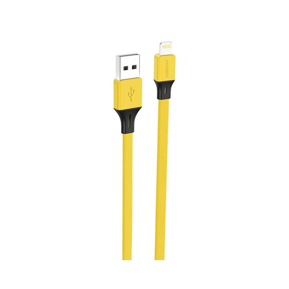 Foneng X96 USB-A-Lightning kábel, 2.4A, 1m (sárga)