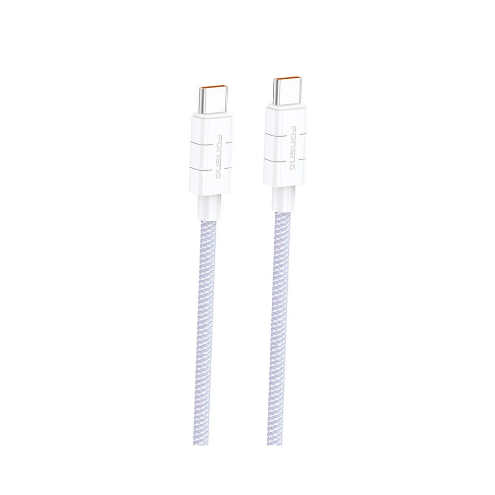 Foneng XS02 USB-C-USB-C kábel, 60W, 1,2m (lila)