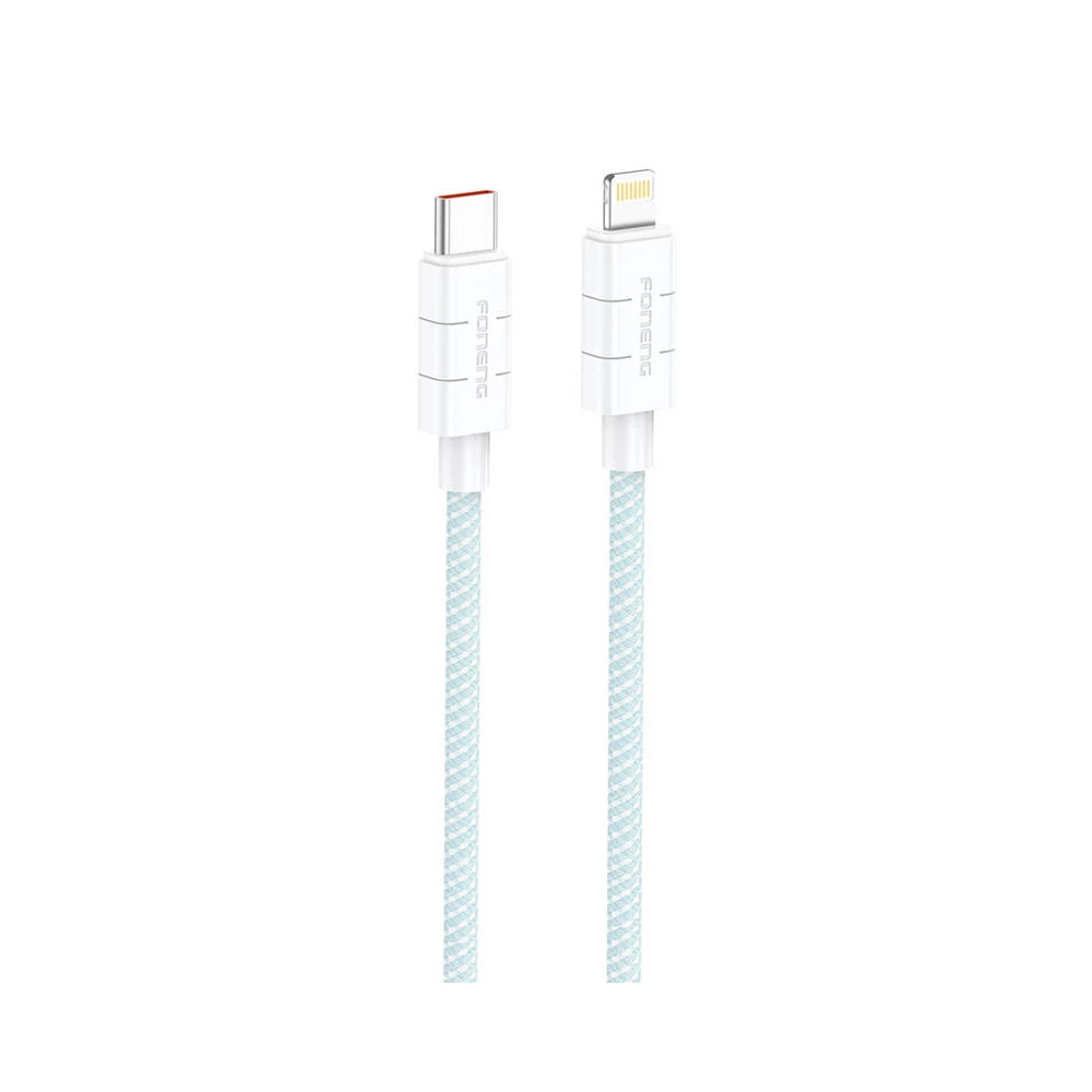 Foneng XS02 PD27W USB-C-Lightning kábel, 1.2m (kék)