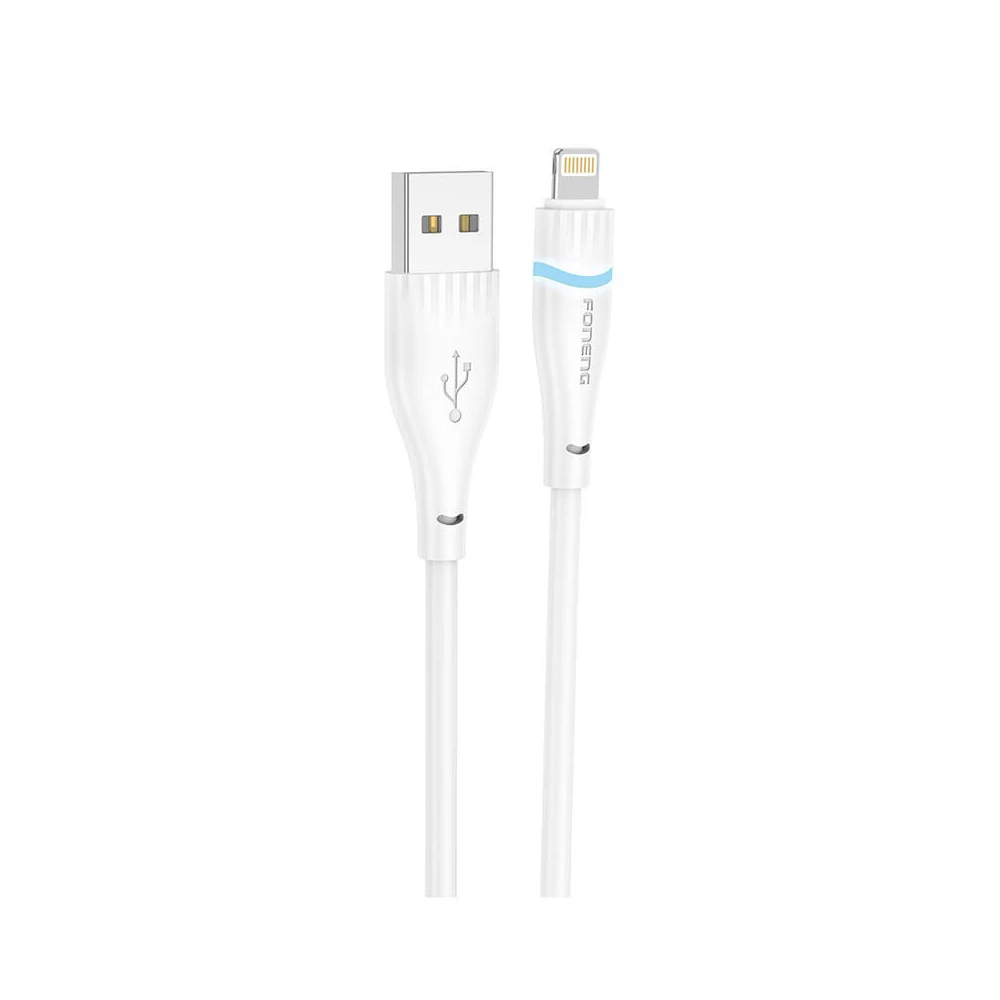 Foneng X101 USB-A-Lightning kábel, 2.4A, 1.2m (fehér)
