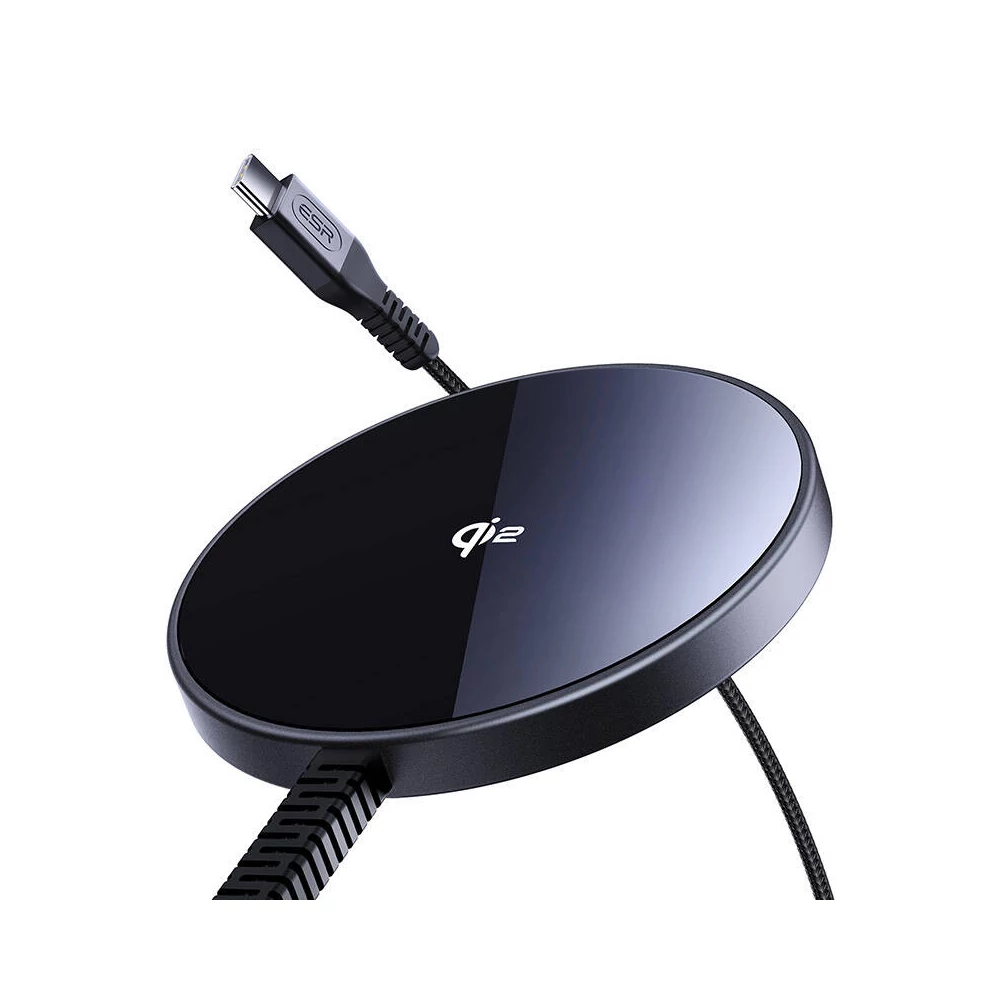 ESR Qi2 mini vezeték nélküli töltő (HaloLock) (fekete)