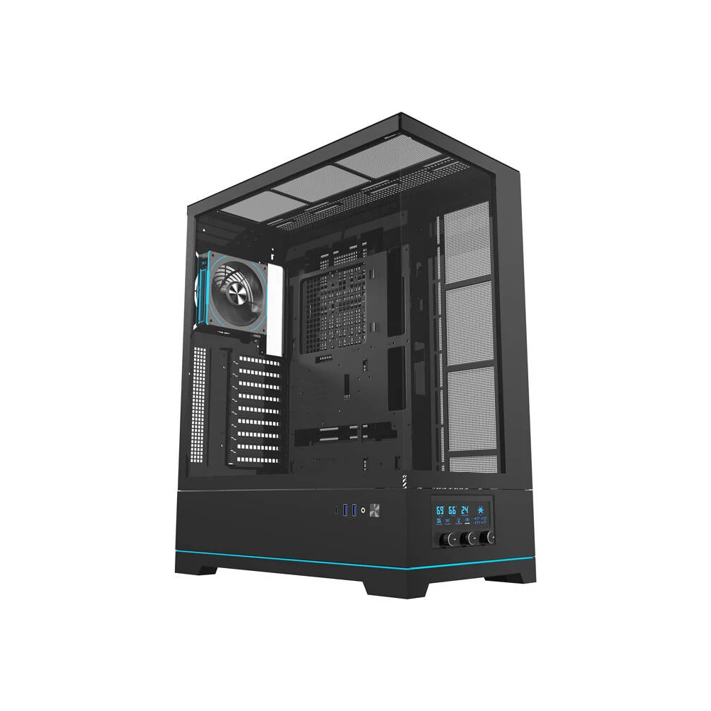 Darkflash DY451L PRO számítógépház ventilátorral (fekete)