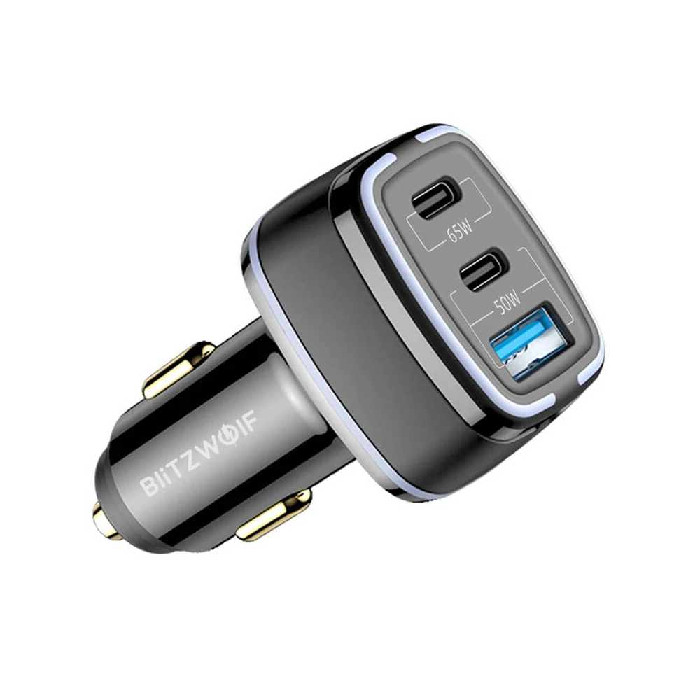 BlitzWolf BW-BC4 3 portos USB PD autós töltő, 115W