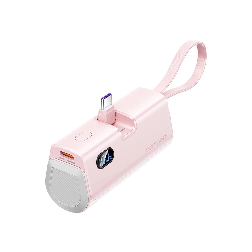 Powerbank Vention LED kijelző 4800mAh 22.5W FHQP0 (rózsaszín)