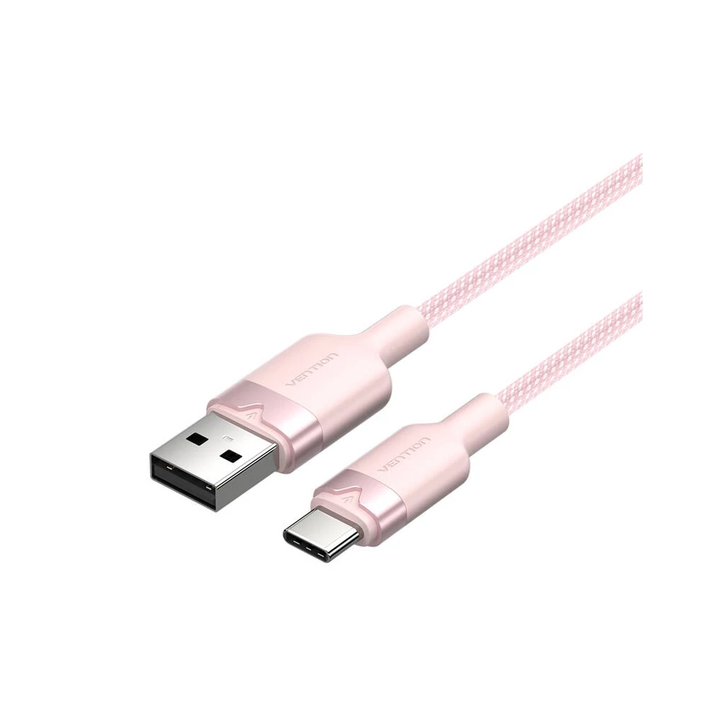 USB 2.0 A - USB-C 3A Vention CTNPF 1M kábel (rózsaszín)