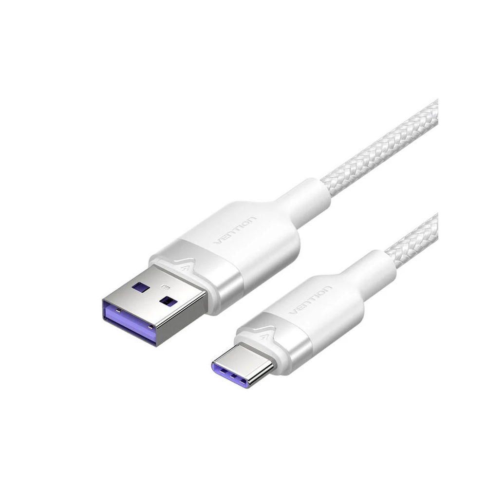 USB 2.0 A - USB-C 6A Vention CTOWF 1M kábel (fehér)