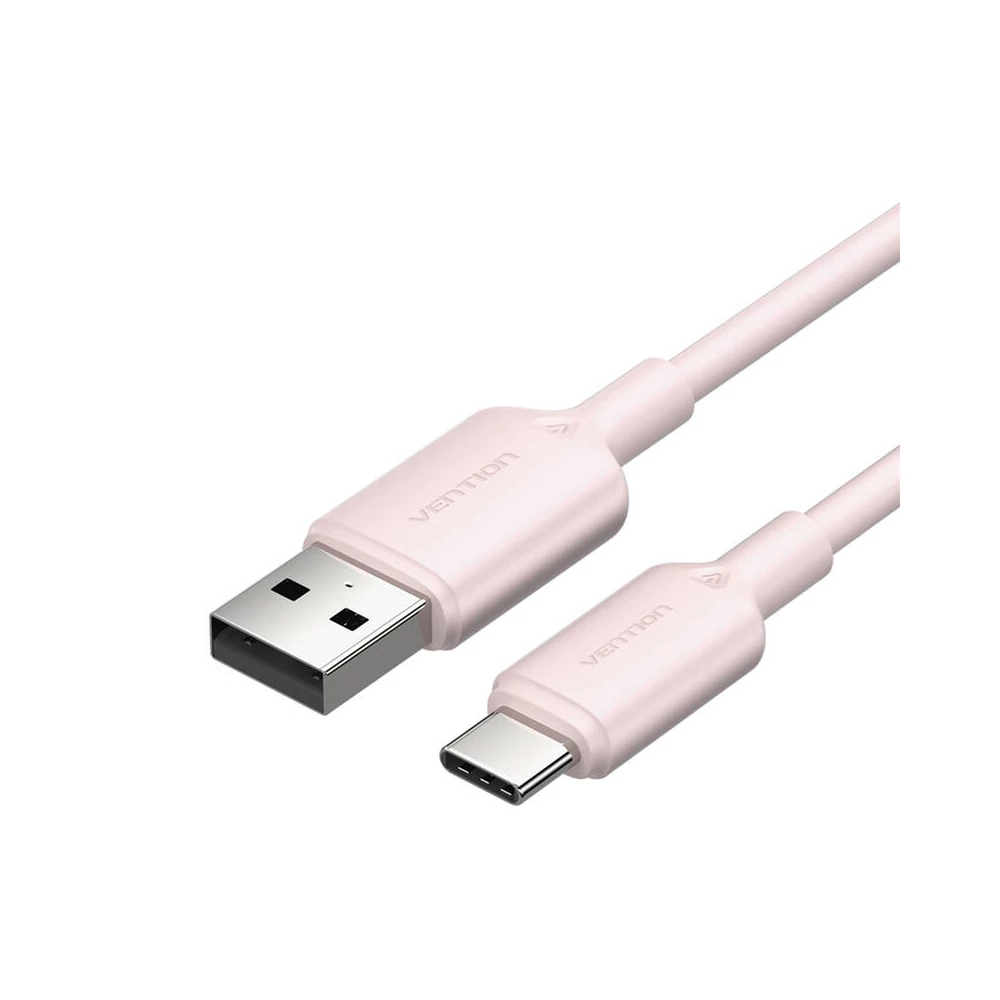 USB 2.0 A és USB-C 3A közötti kábel Vention CTQPH 2M (rózsaszín)