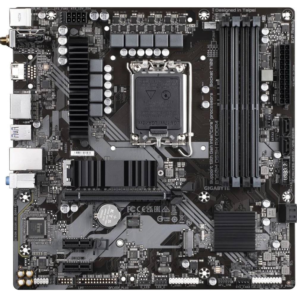 Gigabyte B760M DS3H AX DDR4 alaplap