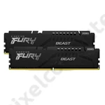 Kép 2/2 - 32GB 5600MHz DDR5 RAM Kingston Fury Beast Black CL38 (2x16GB) (KF556C40BBK2-32)