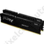 Kép 2/2 - 64GB 5200MHz DDR5 RAM Kingston Fury Beast Black CL36 (2x32GB) (KF552C36BBEK2-64)