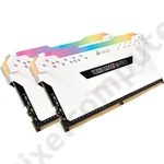 Kép 1/2 - 16GB 3200MHz DDR4 RAM Corsair Vengeance RGB CL16 fehér (2x8GB) (CMW16GX4M2C3200C16W)