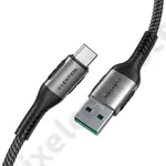 Kép 2/3 - Lention USB-A - USB-C kábel, 6A, 1 méter (fekete)