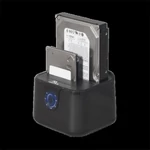 Kép 1/6 - Advance HDD/SSD Dokkoló - DUALDOCK CLONE 2.5" / 3.5" (USB-A3.0 to 2xSATA, fekete)