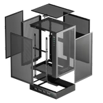 Kép 11/13 - DeepCool Számítógépház - CH170 DIGITAL (fekete, Mini-ITX, 2xUSB3.0, Type-C, fekete)