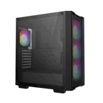 Kép 2/12 - DeepCool Számítógépház - CC560 MESH V2 (fekete, ablakos, 4x12cm A-RGB ventilátor, ATX, 2xUSB3.0, fekete)