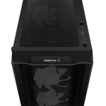 Kép 7/12 - DeepCool Számítógépház - CC560 MESH V2 (fekete, ablakos, 4x12cm A-RGB ventilátor, ATX, 2xUSB3.0, fekete)