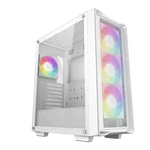 Kép 1/12 - DeepCool Számítógépház - CC560 MESH WH V2 (ablakos, 4x12cm A-RGB ventilátor, ATX, 2xUSB3.0, fehér)
