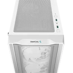 Kép 7/12 - DeepCool Számítógépház - CC560 MESH WH V2 (fekete, ablakos, 4x12cm A-RGB ventilátor, ATX, 2xUSB3.0, fehér)