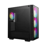 Kép 2/14 - DeepCool Számítógépház - MATREXX55 V4 C (fekete, ablakos, 3x14cm + 1x12cm venti, ATX, 1xUSB3.0, Type-C)