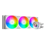 Kép 1/8 - ID-Cooling CPU Water Cooler - FX360 INF WHITE (27.2ddB; max. 98,54 m3/h; 3x12cm, A-RGB, fehér)
