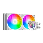 Kép 1/11 - ID-Cooling CPU Water Cooler - FX240 INF WHITE (27.2dB; max. 98,54 m3/h; 2x12cm, A-RGB, fehér)