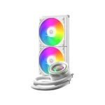 Kép 2/11 - ID-Cooling CPU Water Cooler - FX240 INF WHITE (27.2dB; max. 98,54 m3/h; 2x12cm, fehér)