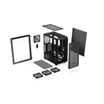 Kép 6/6 - Endorfy Számítógépház - Arx 500 ARGB (ATX /micro ATX/ITX, 1xUSB-C, 2xUSB3.0, 4x14cm LED ventilátor, ablakos, fekete)