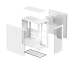 Kép 10/11 - DeepCool Számítógépház - CG580 WH (fehér, abakos, venti nélkül, BTS, ATX, 2xUSB3.0, 1xUSB2.0)