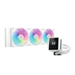 Kép 1/6 - DeepCool CPU Water Cooler - MYSTIQUE 360 WH ARGB (max 21dB; max. 123,09 m3/h; 3x12cm, LED kijelző, fehér)