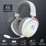 Kép 3/11 - Spirit of Gamer Wireless Fejhallgató - MIC-XH1700W (MultiPlatform, mikrofon, hangerőszabályzó, nagy-párnás, fehér)