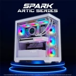 Kép 13/13 - Spirit of Gamer Számítógépház - SPARK Arctic (fehér, ablakos, 9x12cm ventilátor, alsó táp,  ATX, 2xUSB3.0, 1xUSB-C)