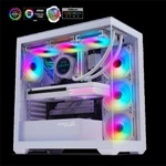 Kép 3/13 - Spirit of Gamer Számítógépház - SPARK Arctic (fehér, ablakos, 9x12cm ventilátor, alsó táp,  ATX, 2xUSB3.0, 1xUSB-C)