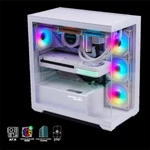 Kép 4/13 - Spirit of Gamer Számítógépház - SPARK Arctic (fehér, ablakos, 9x12cm ventilátor, alsó táp,  ATX, 2xUSB3.0, 1xUSB-C)