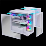 Kép 7/13 - Spirit of Gamer Számítógépház - SPARK Arctic (fehér, ablakos, 9x12cm ventilátor, alsó táp,  ATX, 2xUSB3.0, 1xUSB-C)
