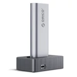Kép 1/2 - Orico M.2 SSD Dokkoló - IT18C3-GY (M.2 NVMe -> USB-A/C, Max.: 8 TB, Max.: 10Gbps, szürke)