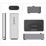 Kép 2/2 - Orico M.2 SSD Dokkoló - IT18C3-GY (M.2 NVMe -&gt; USB-A/C, Max.: 8 TB, Max.: 10Gbps, szürke)
