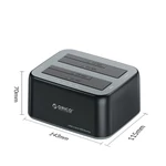 Kép 3/4 - Orico HDD/SSD Dokkoló - 6829C3-C-EU-BK (2x 2,5