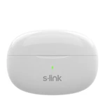 Kép 4/6 - S-Link Fülhallgató Vezeték Nélküli - SL-TWS08 White (Type-C, 4x HD mikrofon, 40 óra, fehér)