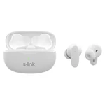 Kép 5/6 - S-Link Fülhallgató Vezeték Nélküli - SL-TWS08 White (Type-C, 4x HD mikrofon, 40 óra, fehér)
