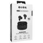 Kép 6/6 - S-Link Fülhallgató Vezeték Nélküli - SL-TWS08 Black (Type-C, 4x HD mikrofon, 40 óra, fekete)