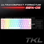 Kép 3/10 - Spirit of Gamer Billentyűzet Mechanikus - XPERT K200 White  (TKL, SOG red, RGB LED,USB, anti-ghosting, fehér, magyar)