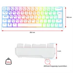 Kép 9/10 - Spirit of Gamer Billentyűzet Mechanikus - XPERT K200 White  (TKL, SOG red, RGB LED,USB, anti-ghosting, fehér, magyar)