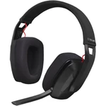 Kép 1/5 - The G-Lab Vezeték nélküli Fejhallgató - KORP PLATINIUM-B (mikrofon, BT/ 2,4 Ghz/ kábeles, nagy-párnás, fekete)